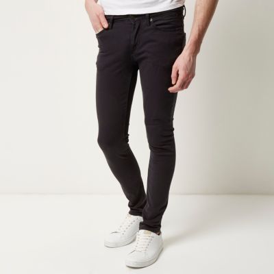 Grey grunge Sid skinny stretch jeans